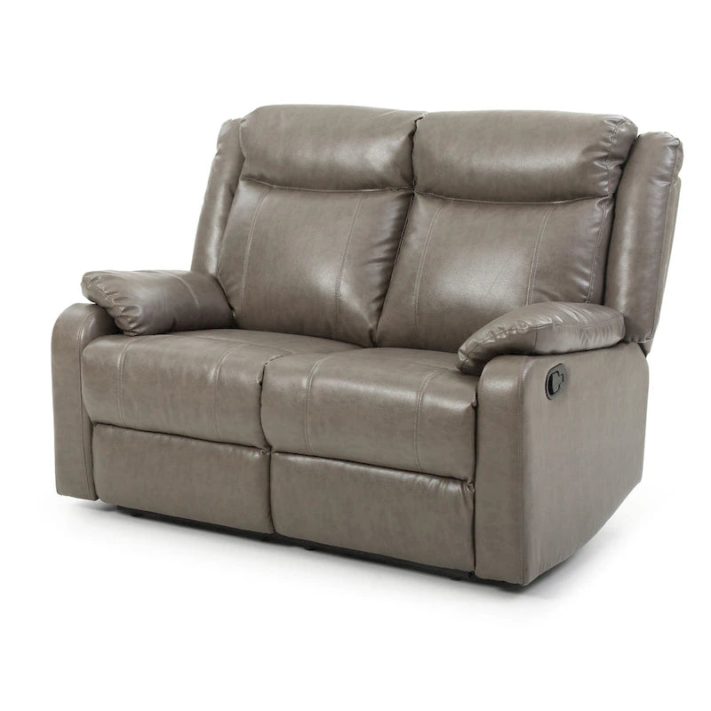 Causeuse inclinable double en similicuir Ward