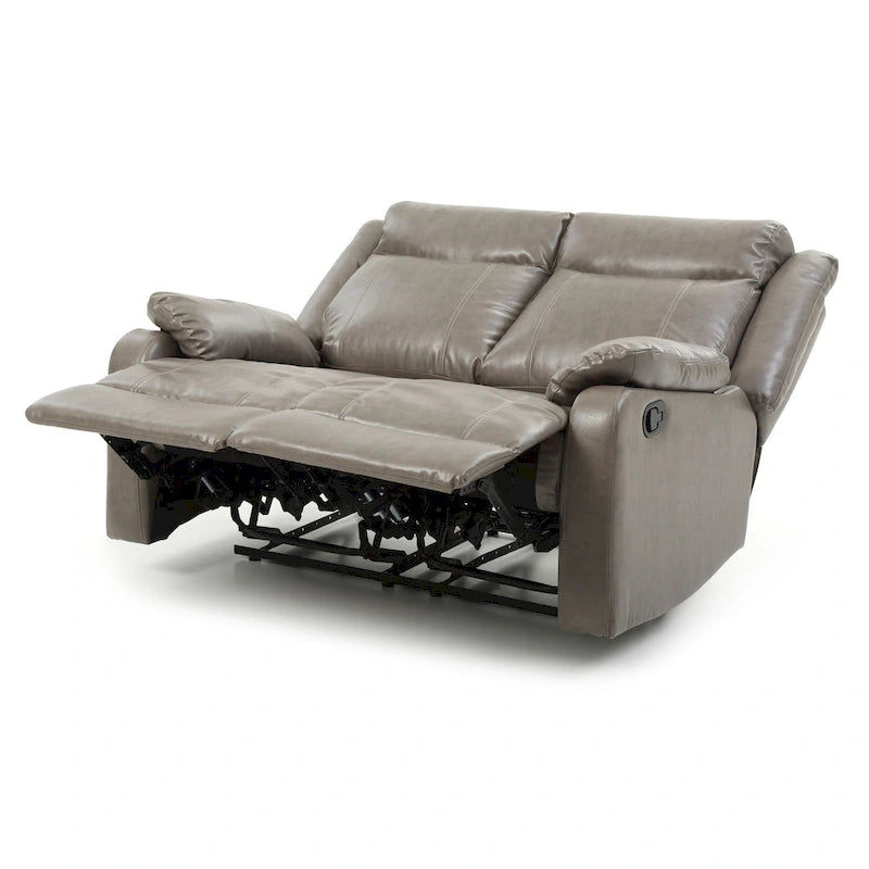Causeuse inclinable double en similicuir Ward