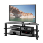 Meuble TV d'angle noir pour téléviseurs jusqu'à 65 po