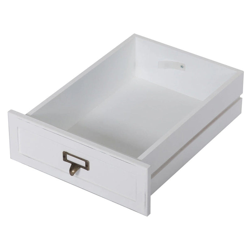 Table d'appoint vintage blanche/grise avec tiroir – 1 personne