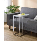 Table d'appoint en verre blanc et chrome, 1 personne