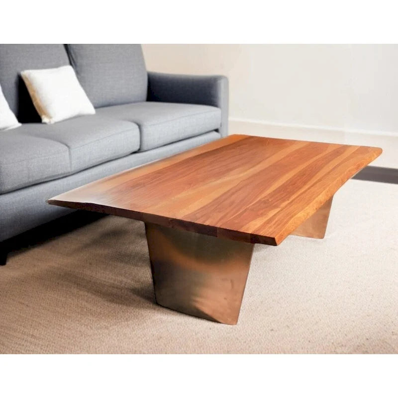 Table basse bord brut en manguier naturel, 1 pièce