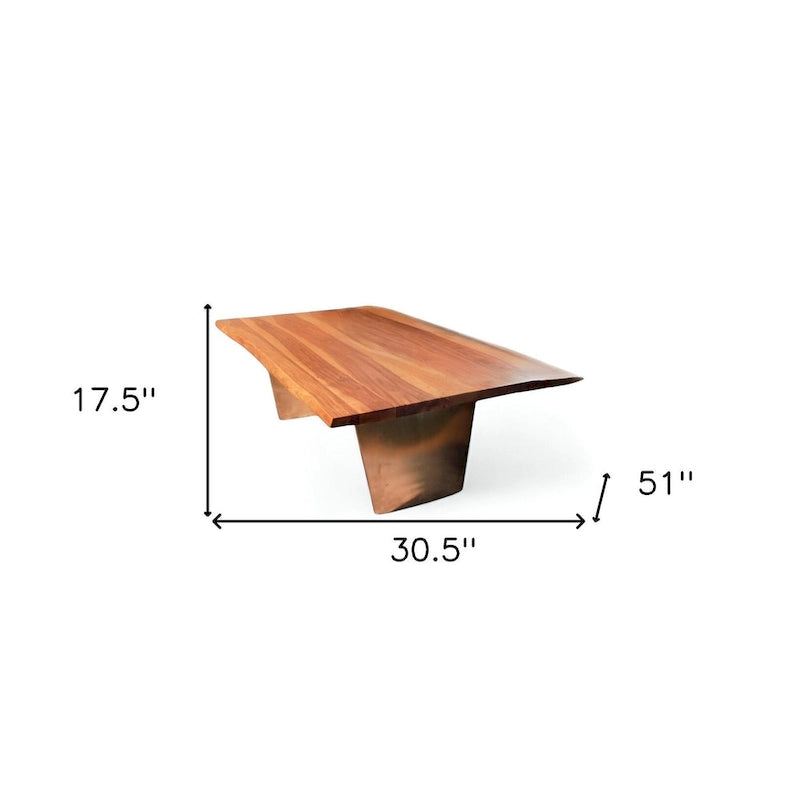 Table basse bord brut en manguier naturel, 1 pièce