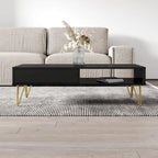 Table Basse Laquée, Noir/Blanc, Style Moderne