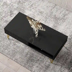 Table Basse Laquée, Noir/Blanc, Style Moderne