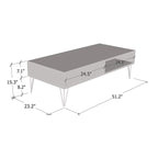 Table Basse Laquée, Noir/Blanc, Style Moderne