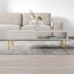 Table Basse Laquée, Noir/Blanc, Style Moderne