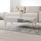 Table Basse Laquée, Noir/Blanc, Style Moderne