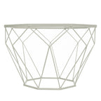 Table d'appoint géométrique en verre, style moderne, usage unique – Or / Jaune / Noir / Gris / Blanc / Rouge