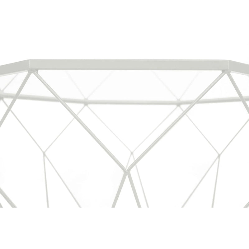 Table d'appoint géométrique en verre, style moderne, usage unique – Or / Jaune / Noir / Gris / Blanc / Rouge