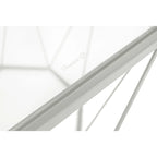 Table d'appoint géométrique en verre, style moderne, usage unique – Or / Jaune / Noir / Gris / Blanc / Rouge