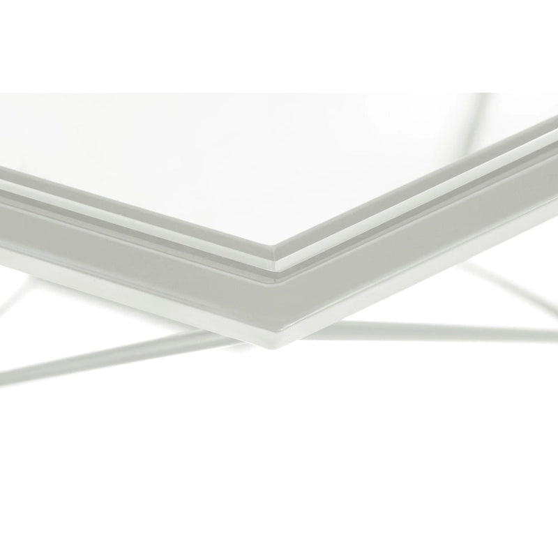 Table d'appoint géométrique en verre, style moderne, usage unique – Or / Jaune / Noir / Gris / Blanc / Rouge