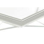 Table d'appoint géométrique en verre, style moderne, usage unique – Or / Jaune / Noir / Gris / Blanc / Rouge