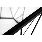 Table d'appoint géométrique en verre, style moderne, usage unique – Or / Jaune / Noir / Gris / Blanc / Rouge