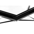 Table d'appoint géométrique en verre, style moderne, usage unique – Or / Jaune / Noir / Gris / Blanc / Rouge