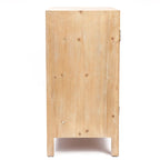 Armoire de rangement 2 portes, bois naturel et blanc, assemblage par 1 personne