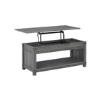 Table basse relevable effet bois marron, 44L x 20P x 19H po.