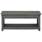 Table basse relevable effet bois marron, 44L x 20P x 19H po.