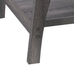 Table basse gris foncé moderne du milieu du siècle avec étagère de rangement