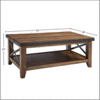 Table basse rustique marron Taos Canyon