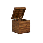 Coffre de rangement en bois d'acacia marron foncé, 1 place