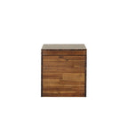 Coffre de rangement en bois d'acacia marron foncé, 1 place