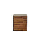 Coffre de rangement en bois d'acacia marron foncé, 1 place