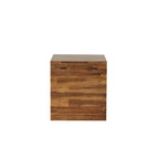 Coffre de rangement en bois d'acacia marron foncé, 1 place