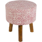 Tabouret Trépied Boho Rose, Siège Simple