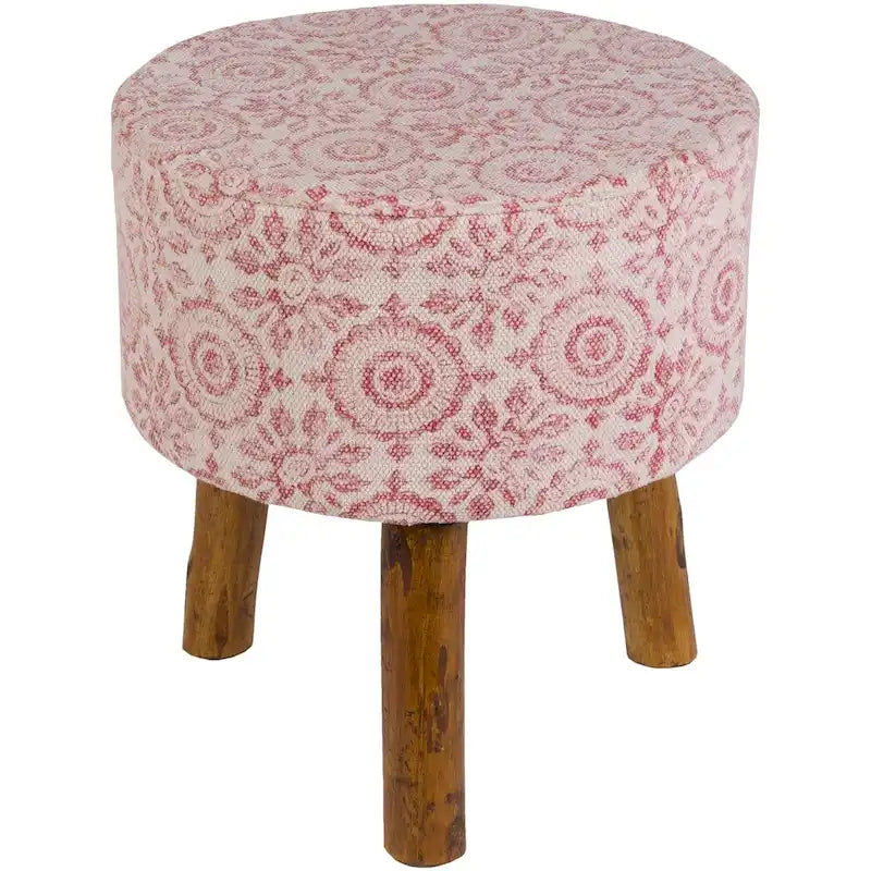 Tabouret Trépied Boho Rose, Siège Simple