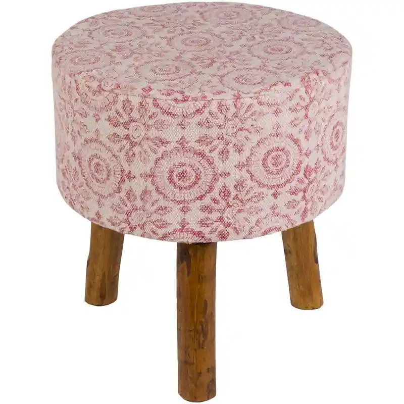 Tabouret Trépied Boho Rose, Siège Simple