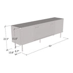Meuble TV avec cheminée électrique noir/blanc mat – 63"