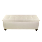 Banc de rangement pour chaussures capitonné beige, 1 place