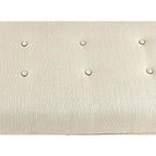 Banc de rangement pour chaussures capitonné beige, 1 place