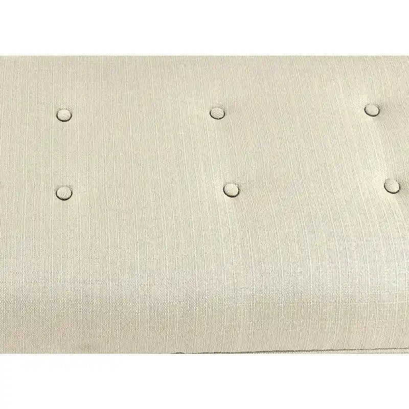 Banc de rangement pour chaussures capitonné beige, 1 place