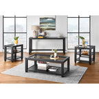 Table d'appoint avec plateau en verre noir/blanc, 2 étagères, simple