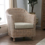 Fauteuil en rotin naturel/gris, une place