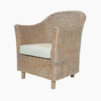 Fauteuil en rotin naturel/gris, une place