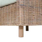 Fauteuil en rotin naturel/gris, une place