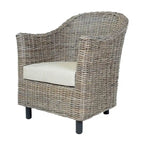 Fauteuil en rotin naturel/gris, une place