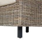 Fauteuil en rotin naturel/gris, une place