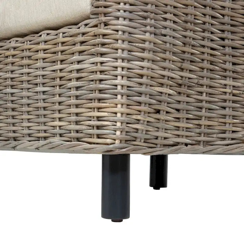 Fauteuil en rotin naturel/gris, une place