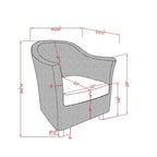 Fauteuil en rotin naturel/gris, une place