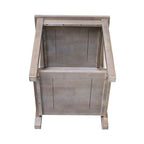 Table d'appoint en bois massif avec étagère – Non finie / Gris taupe délavé / Blanc / Expresso, 1 pièce