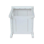 Table d'appoint en bois massif avec étagère – Non finie / Gris taupe délavé / Blanc / Expresso, 1 pièce