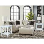 Table d'appoint en bois massif avec étagère – Non finie / Gris taupe délavé / Blanc / Expresso, 1 pièce