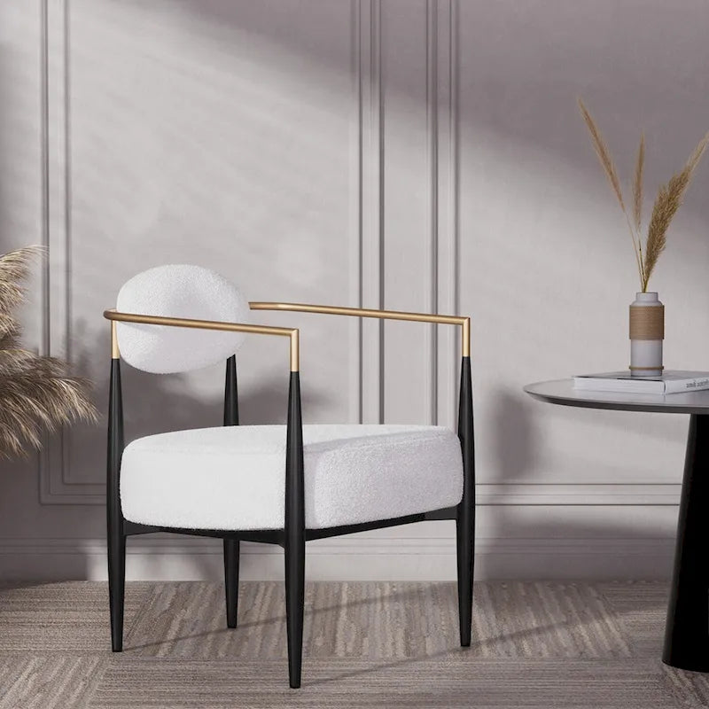Fauteuil d'appoint du milieu du siècle, gris / beige / marron, une place, cadre en métal