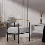 Fauteuil d'appoint du milieu du siècle, gris / beige / marron, une place, cadre en métal