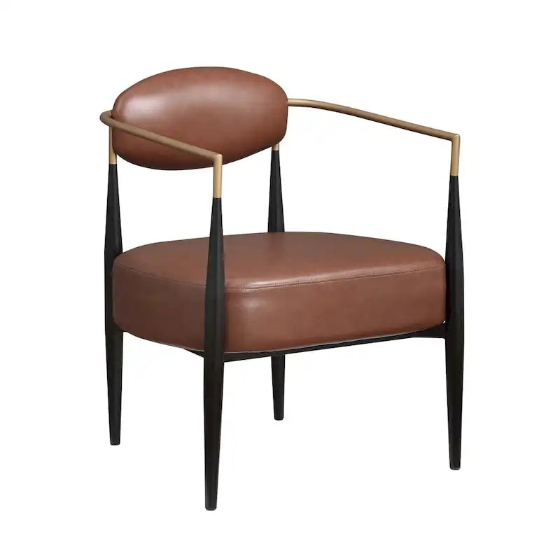 Fauteuil d'appoint du milieu du siècle, gris / beige / marron, une place, cadre en métal