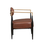 Fauteuil d'appoint du milieu du siècle, gris / beige / marron, une place, cadre en métal